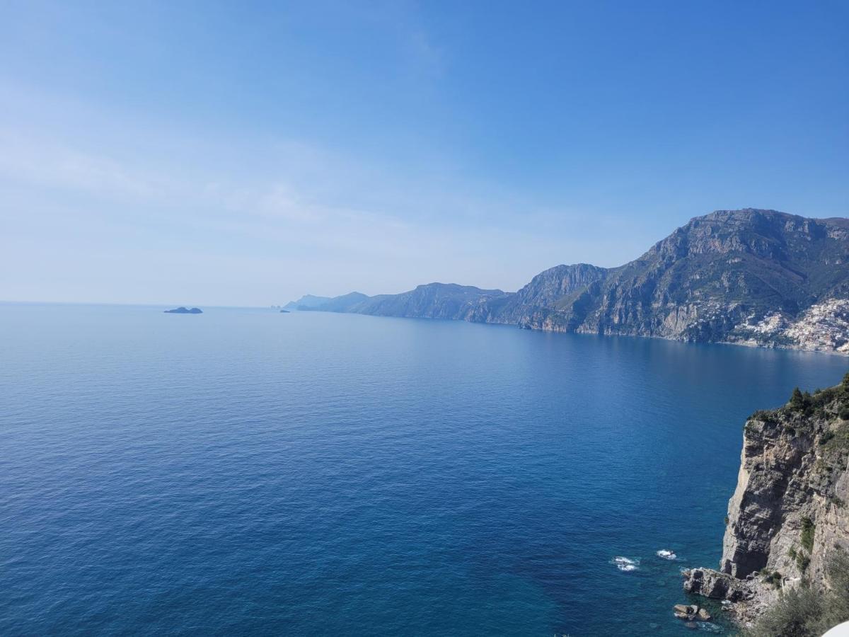 Terrazza Di Rosa - Sea View Villa Praiano Bagian luar foto